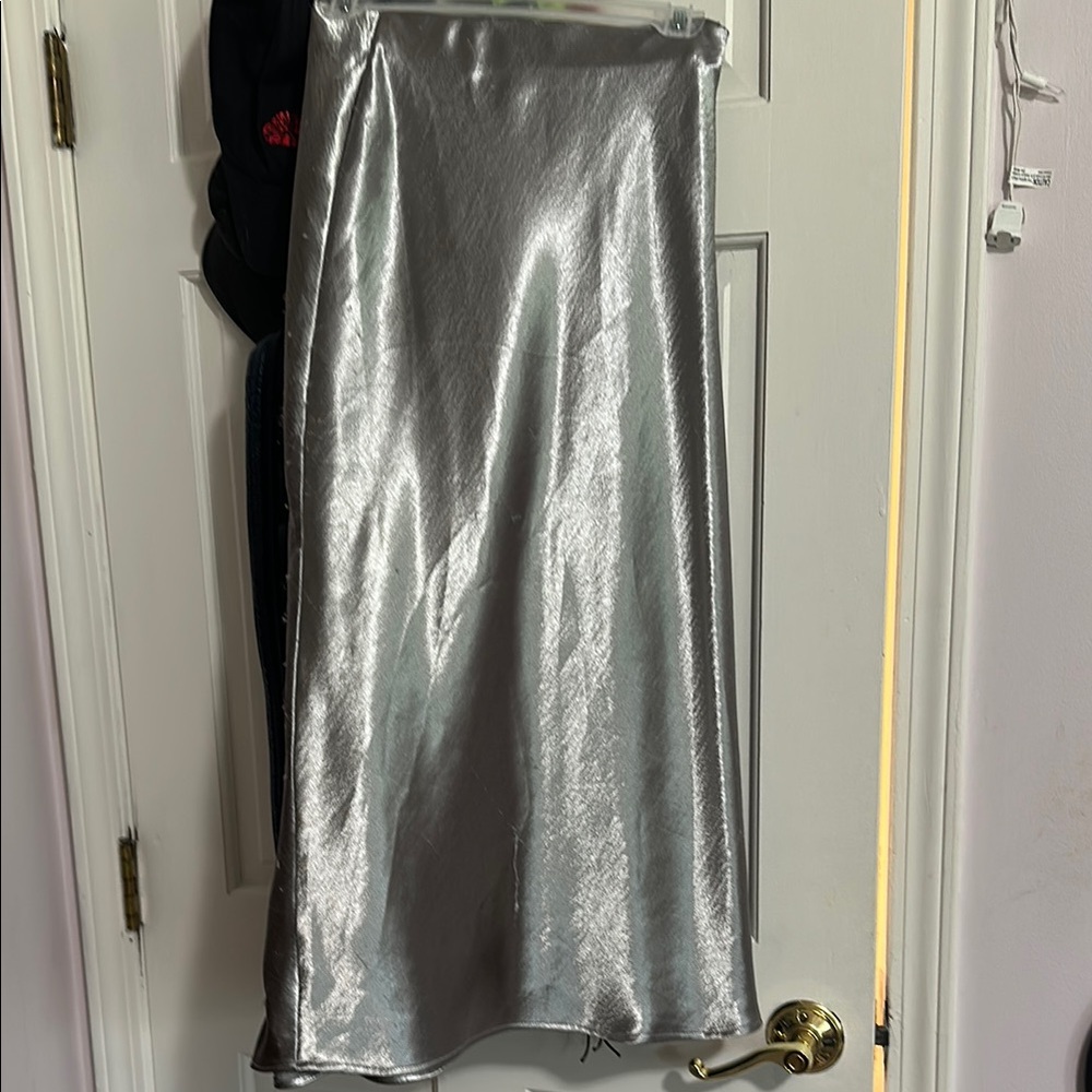 A New Day Silver Slip Skirt